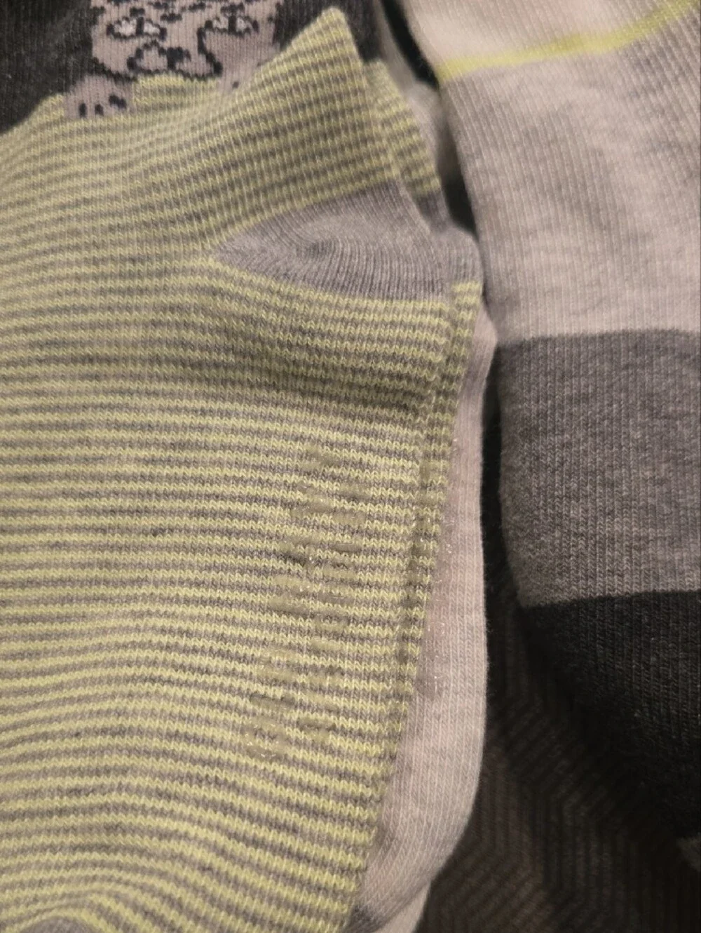 Old Navy Kids Crew Socks - Gray, Light Green & White (6 Pack)